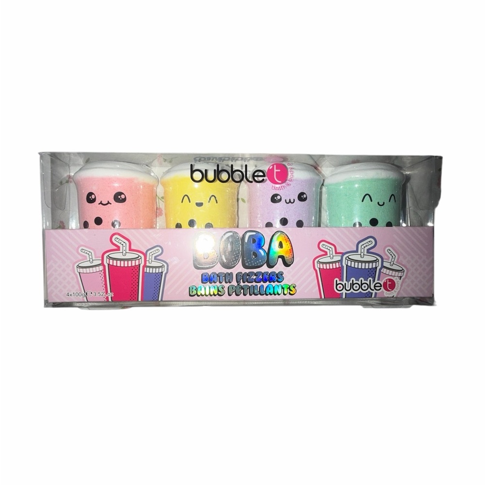 Bubble T Boba Bath Fizzers - Pastel Pink, Yellow, Lavender, Mint